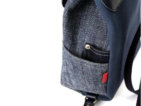 【豊岡鞄 エルダー TN044MR デニム】井原ヘリンボーンデニム ミニリュック