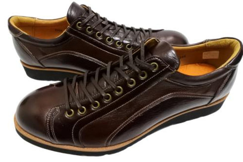 【倭イズム YA3300 ダークブラウン】鹿革レザーカジュアルシューズ