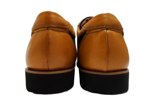 【倭イズム YA3310 ライトブラウン】岡山デニム×兵庫レザーカジュアルシューズ