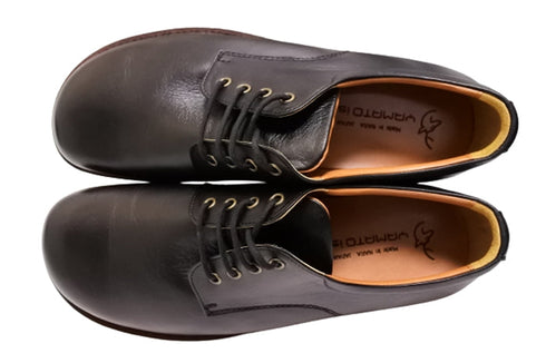 【倭イズム YA3320 ブラック】国産レザーカジュアルシューズ 外羽根式ビジネスシューズ