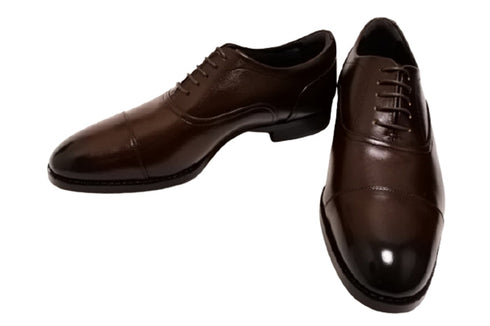 【倭イズム YAP400 ダークブラウン】内羽根ストレートチップ本革ビジネスシューズ