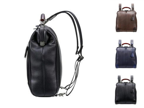 【豊岡鞄 YOUTA YK-3M ネイビー】YOUTA LIZARD3WAY縦ダレスバッグ