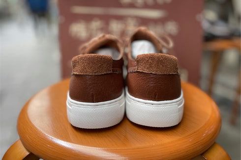 【ant-riche YR0100L ブラウン】WOMENS AKAUSHI レザースニーカー